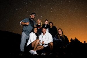Group enjoying a self drive Tenerife stargazing experience under a clear night sky