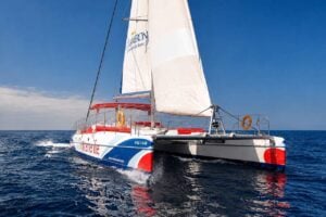 Катамаран «White Tenerife» пересекает Атлантический океан в ходе экологически безопасной экскурсии по наблюдению за китами на Тенерифе