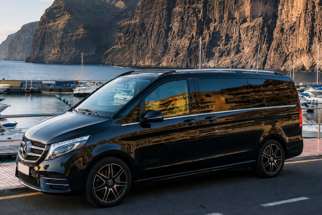 Private Mercedes pickup service for the Los Gigantes yacht trip