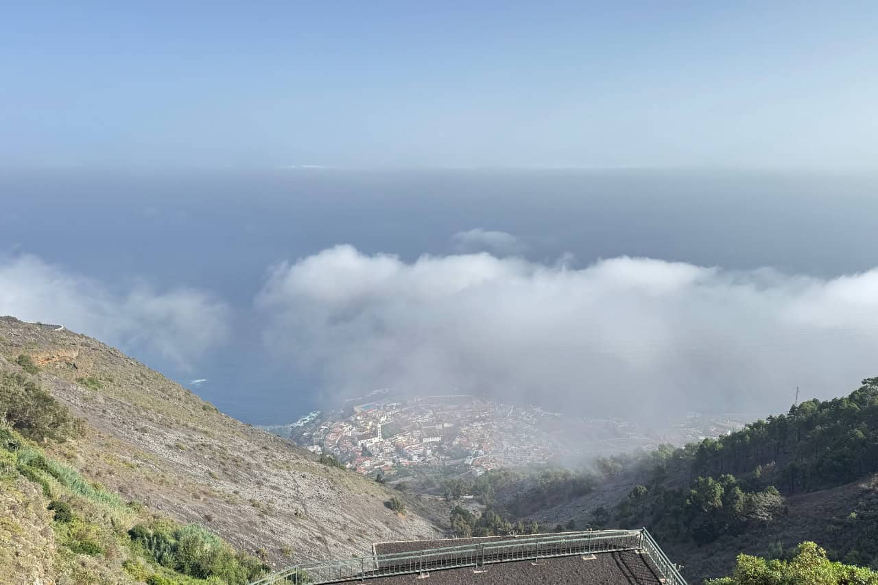 Elevated viewpoint over Garachico on the north coast of Tenerife
