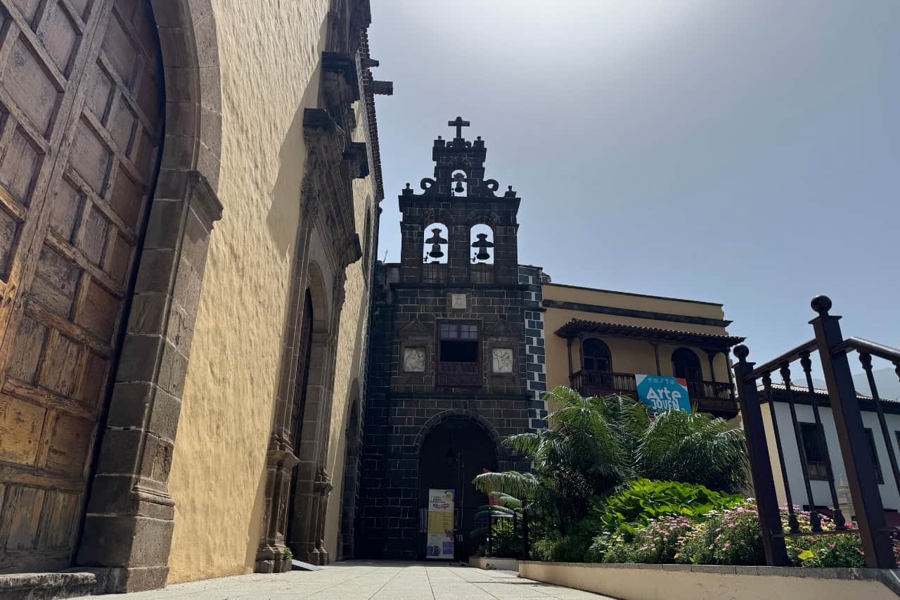 Historic stone church and old streets of La Orotava, Tenerife