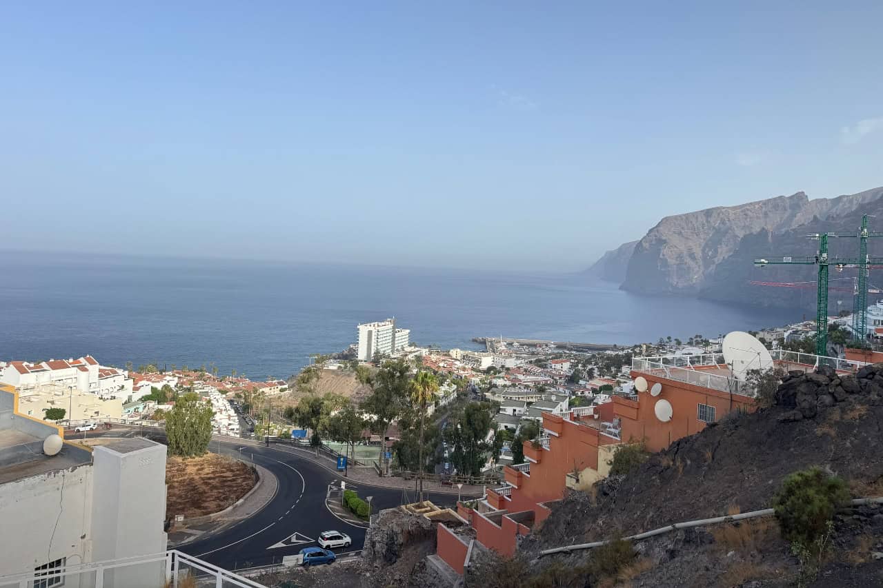 View over Los Gigantes and its sea cliffs on the west coast of Tenerife