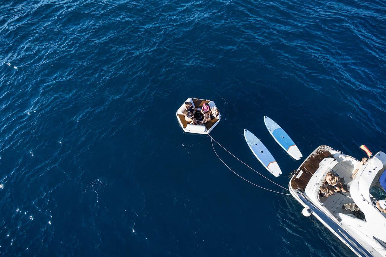 Water toys ready on the No Worries yacht