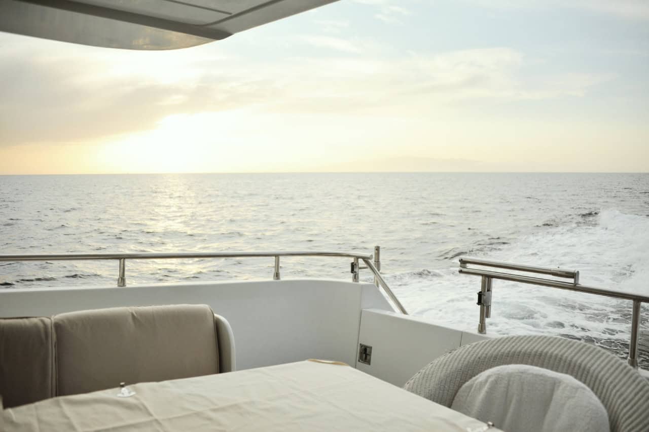 Atlantic Ocean view from a private yacht during a luxury sailing holiday around the Canary Islands.