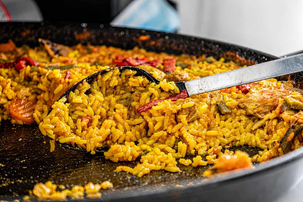 Fresh paella served during the Sealand catamaran trip in Fuerteventura
