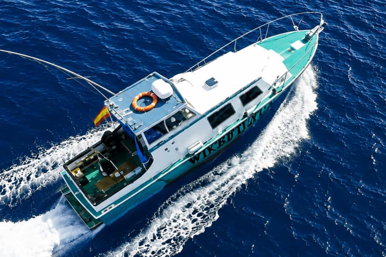 Private fishing charter Lanzarote collectible card artwork