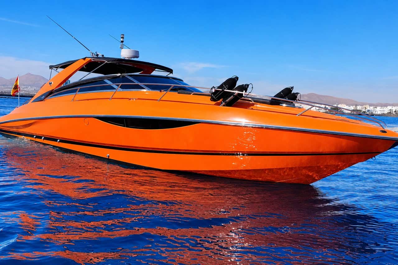 Private Sunseeker charter Lanzarote collectible card artwork