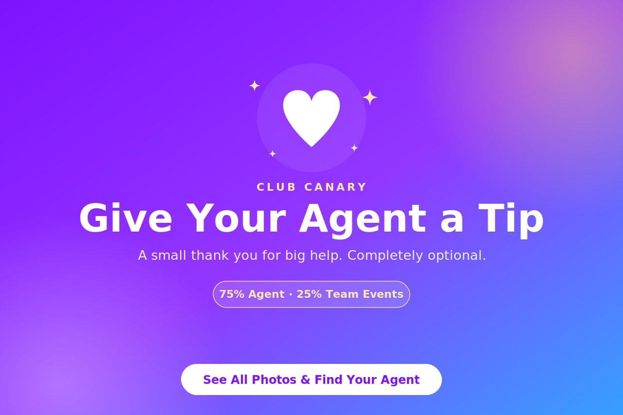Give your Club Canary agent a tip