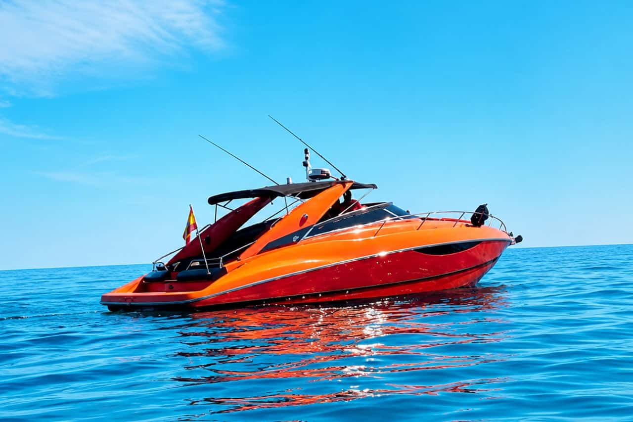 Sunseeker luxury boat trip Lanzarote collectible card artwork