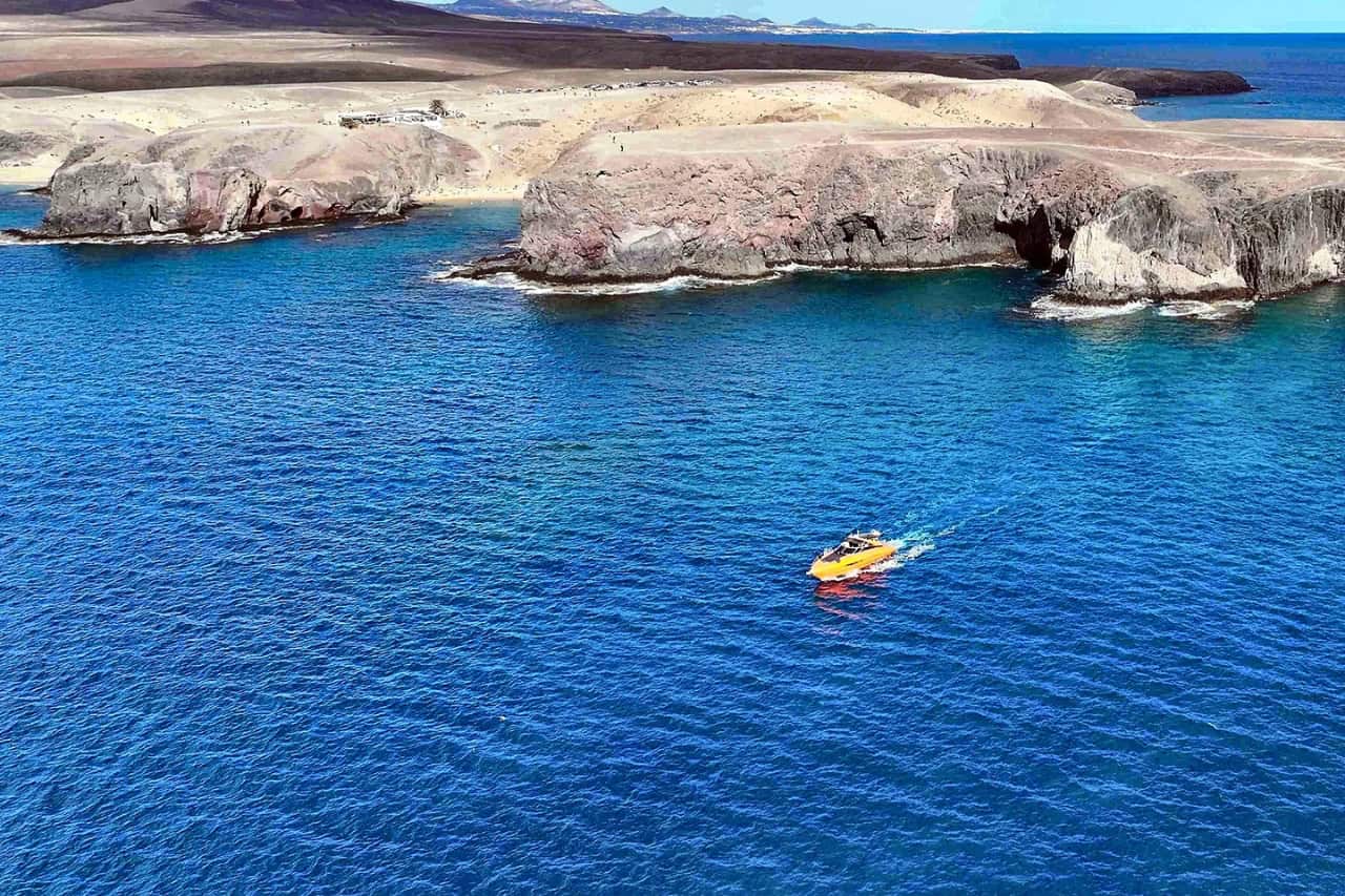 Sunseeker on a Papagayo boat trip along the southern coast of Lanzarote.