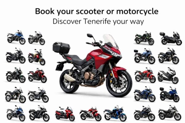 Diversi tipi di moto a noleggio