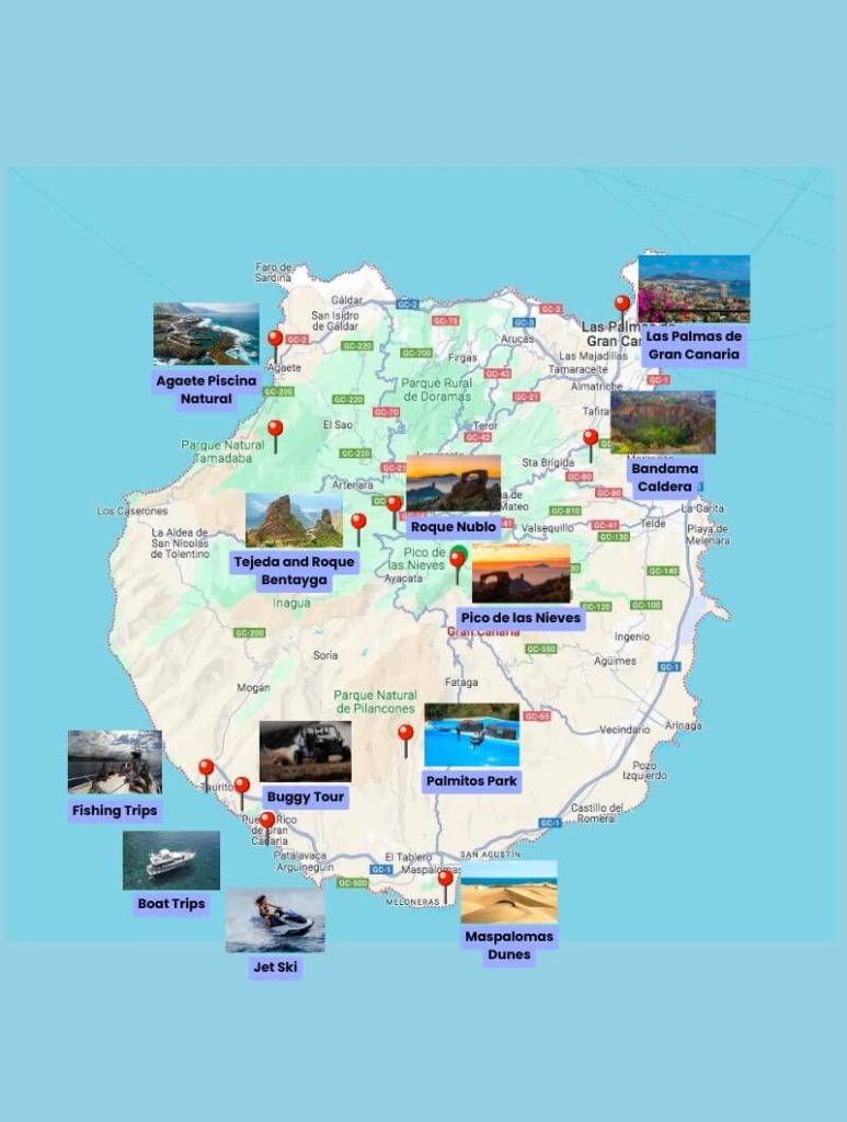 New Gran Canaria Map Best Tourist Guide To 20 Must Sees