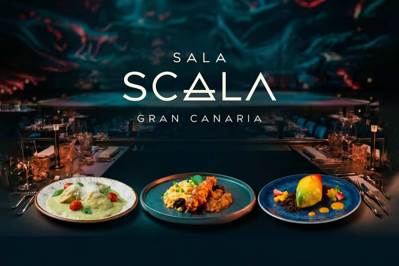 Nomad tasting menu dishes served at Sala Scala during the Gran Canaria dinner show