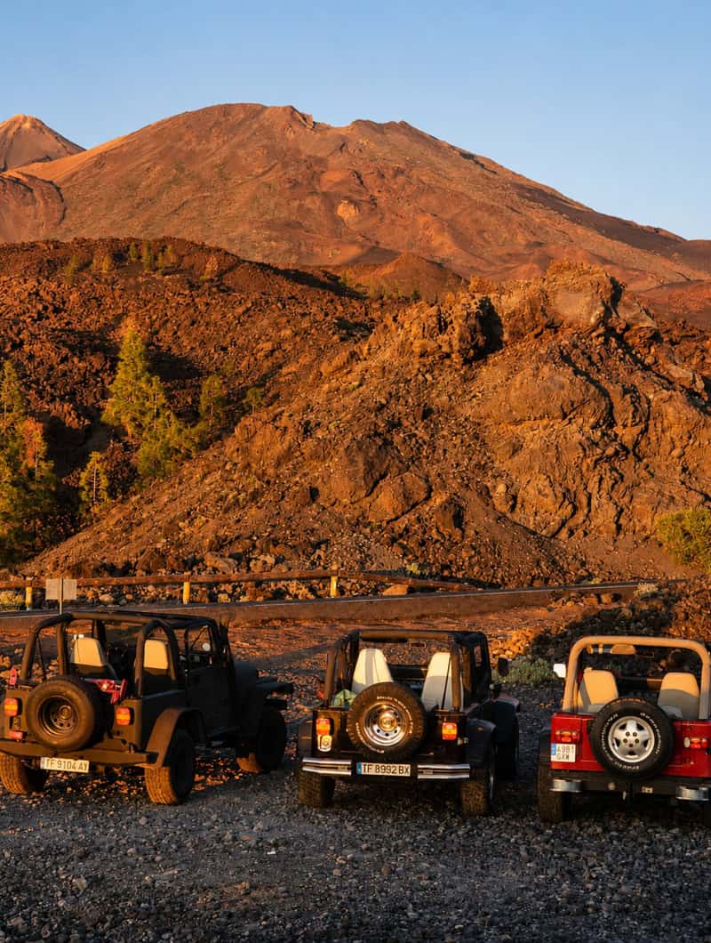 The Real Club Canary Experience On The Tenerife Self-Drive Jeep Tour A Club Canary team member enjoying a stop beside the Jeep on the Tenerife self-drive Jeep tour.