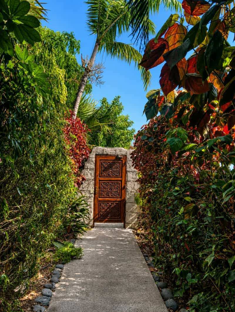 Private entrance door to the Siam Park Villa in Tenerife
