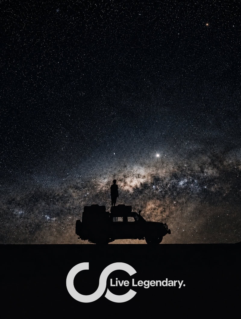 Self-drive Teide stargazing with a car and guest under the Milky Way in Teide National Park, Tenerife.