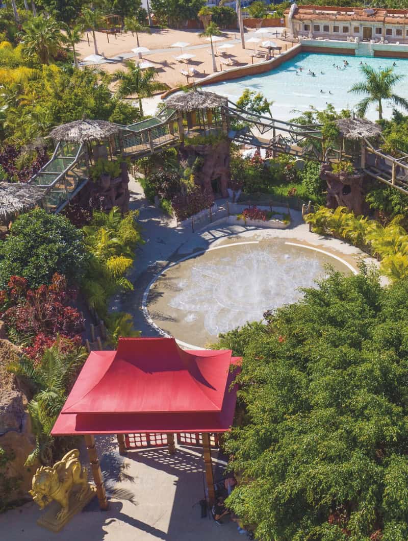 Entrance to the hidden Coco Beach family area at Siam Park