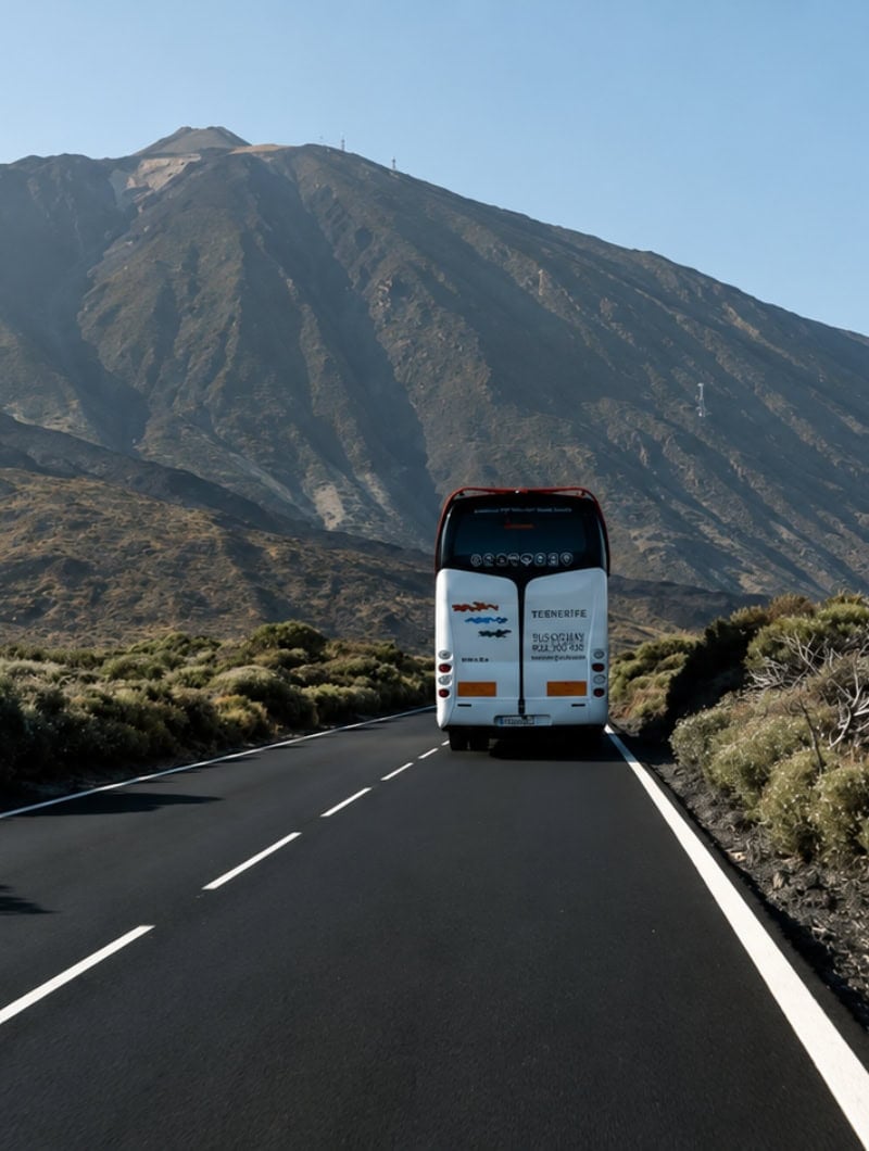Teide by Night Tenerife bus tour arriving in Teide National Park