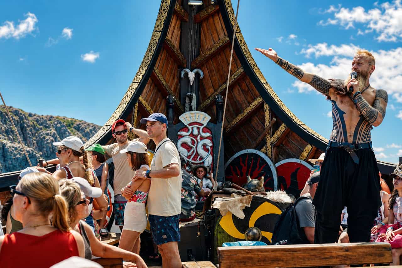 Viking show on the Ragnarok boat in Tenerife