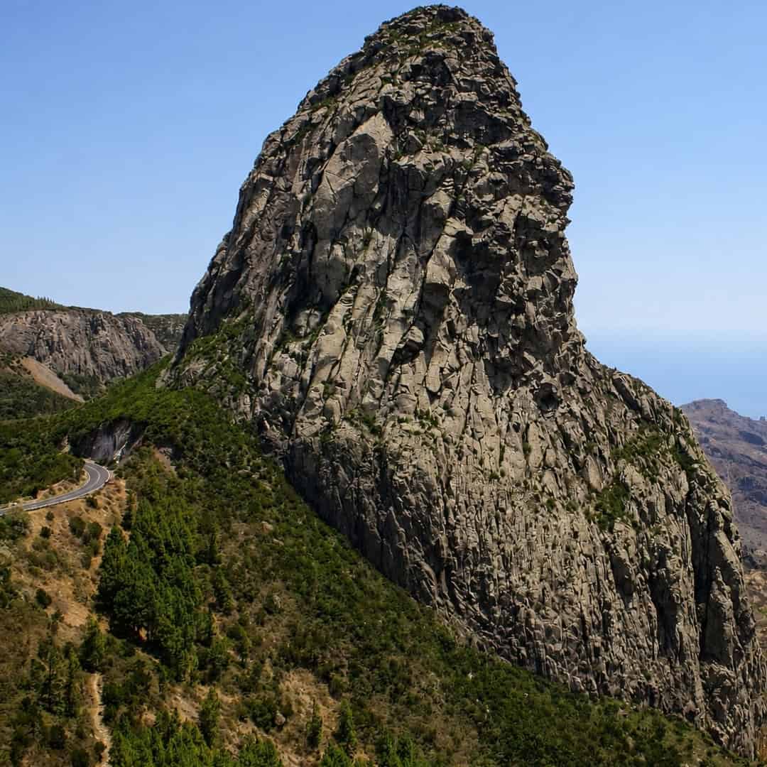 Roque de Agando rock formation in La Gomera