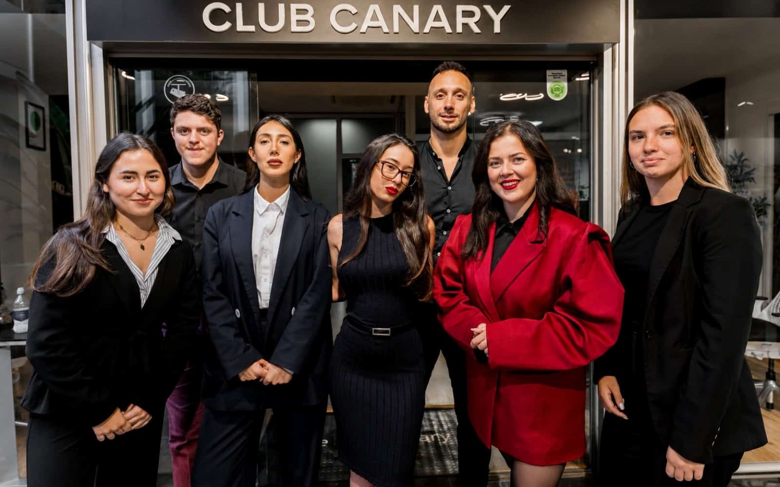 The Club Canary team standing in front of the Club Canary office in Costa Adeje, Tenerife