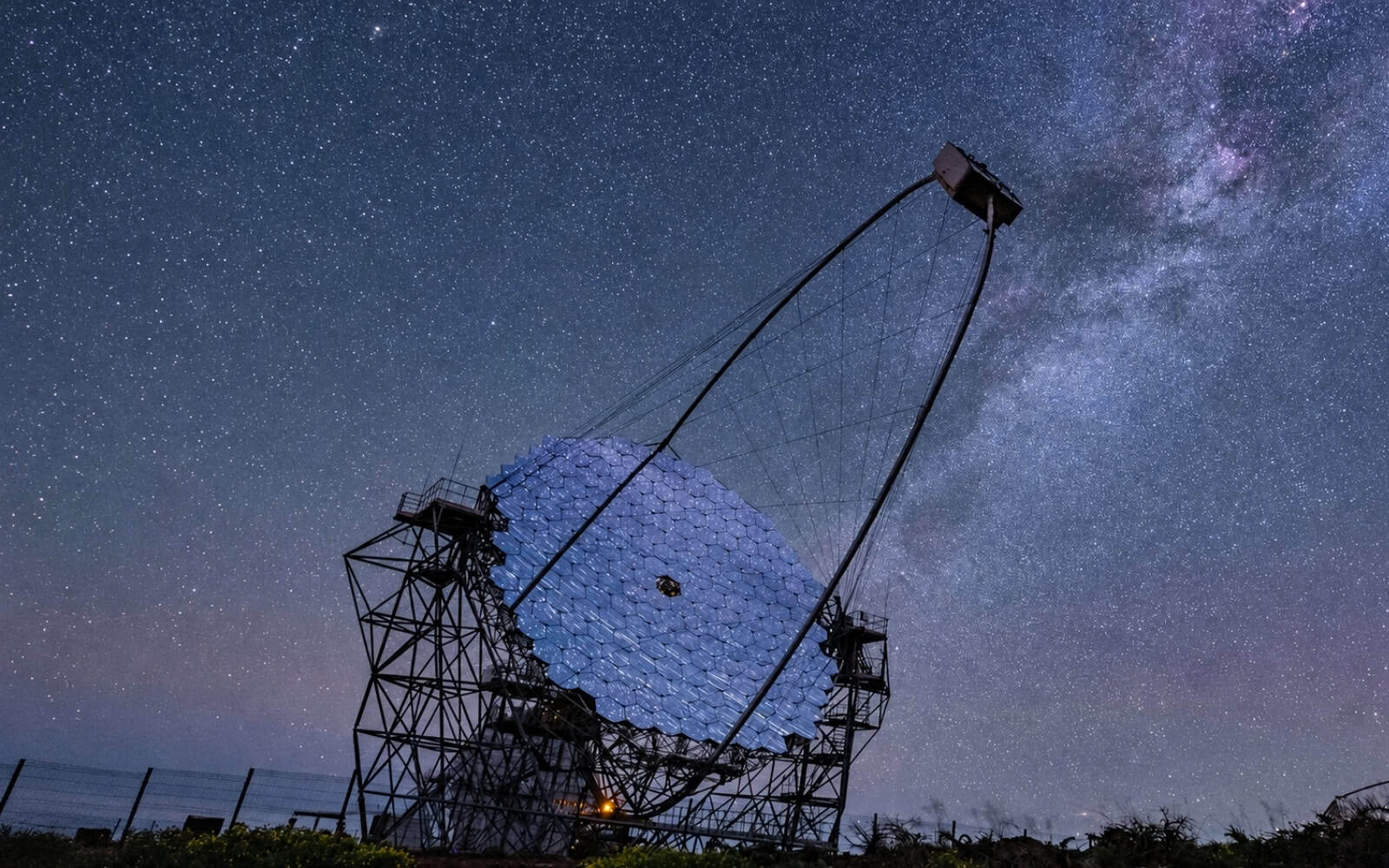 Observatory telescope under the Milky Way in La Palma
