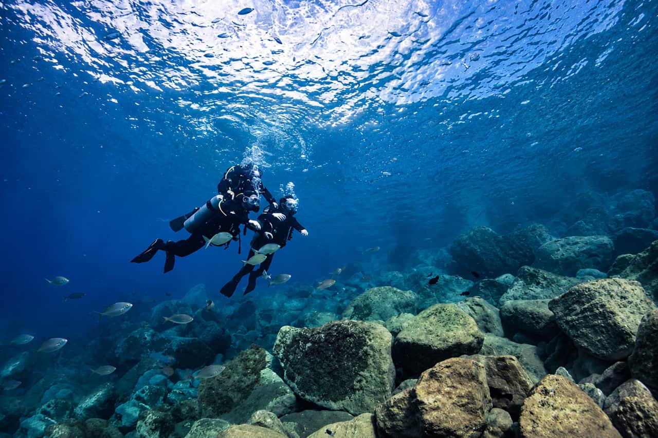 Try Scuba Diving Gran Canaria collectible card artwork
