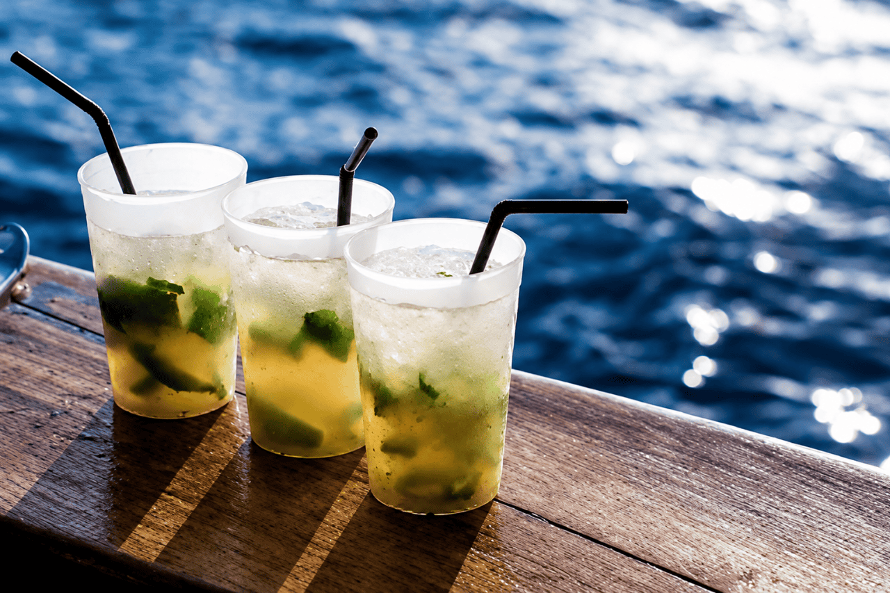 Drinks served during the Chill Out Cruise boat trip