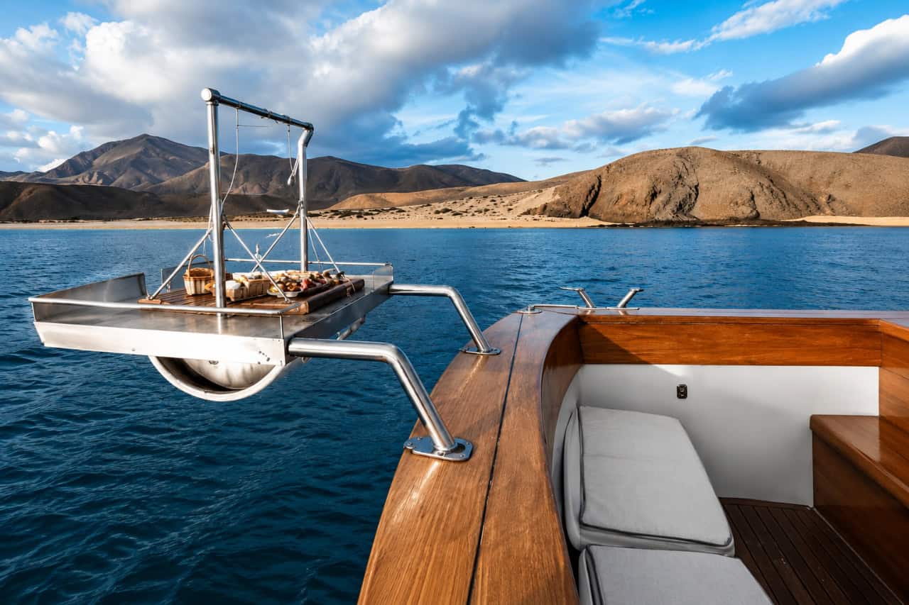 BBQ on board the Chill Out Cruise overlooking the Lanzarote coast