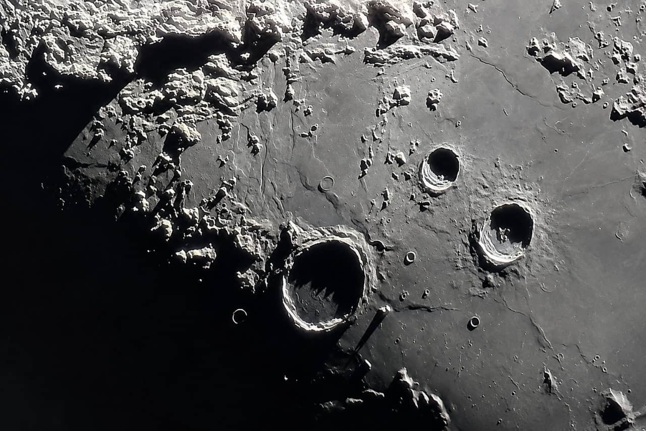 Detailed moon craters observed during the Tenerife Stars Excursion in Tenerife