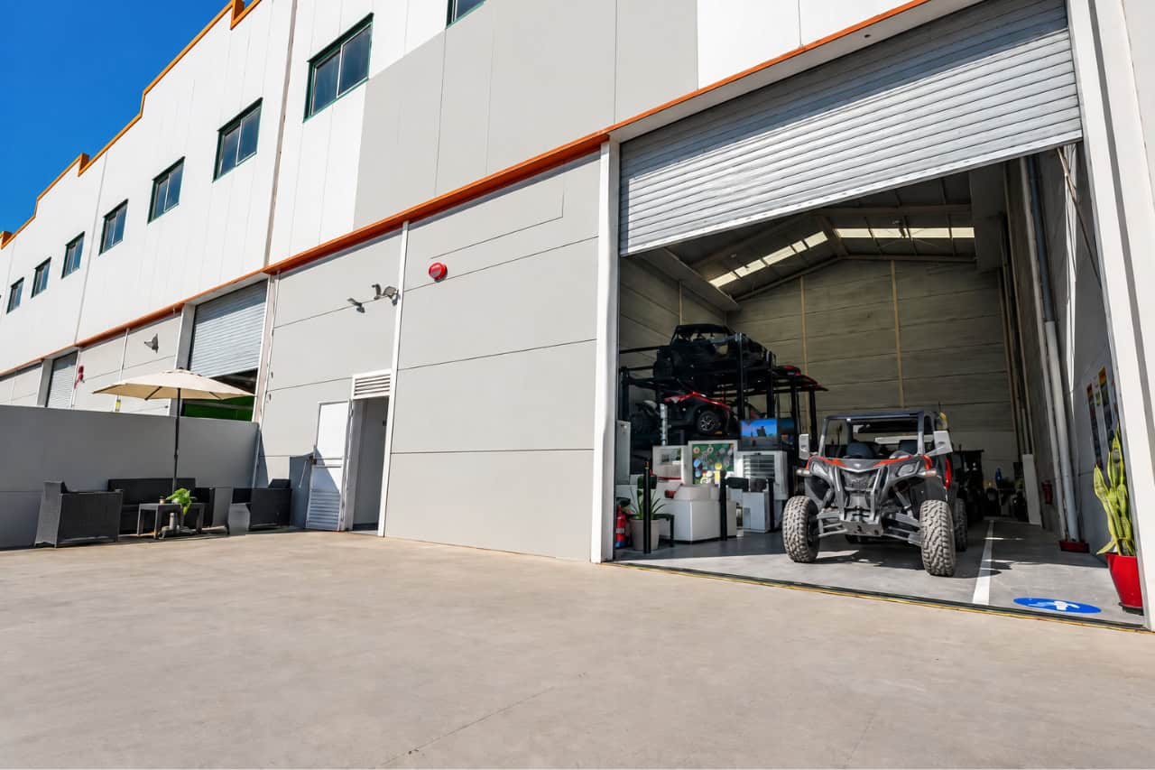 Off-road buggies ready at the base before a Teide adventure