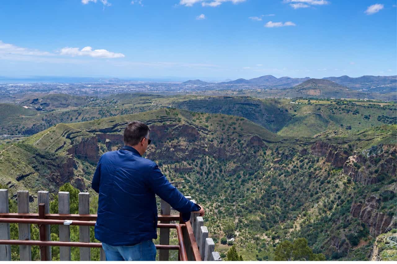 The Bandama crater viewpoint on a Gran Canaria taxi tour from the Las Palmas cruise port