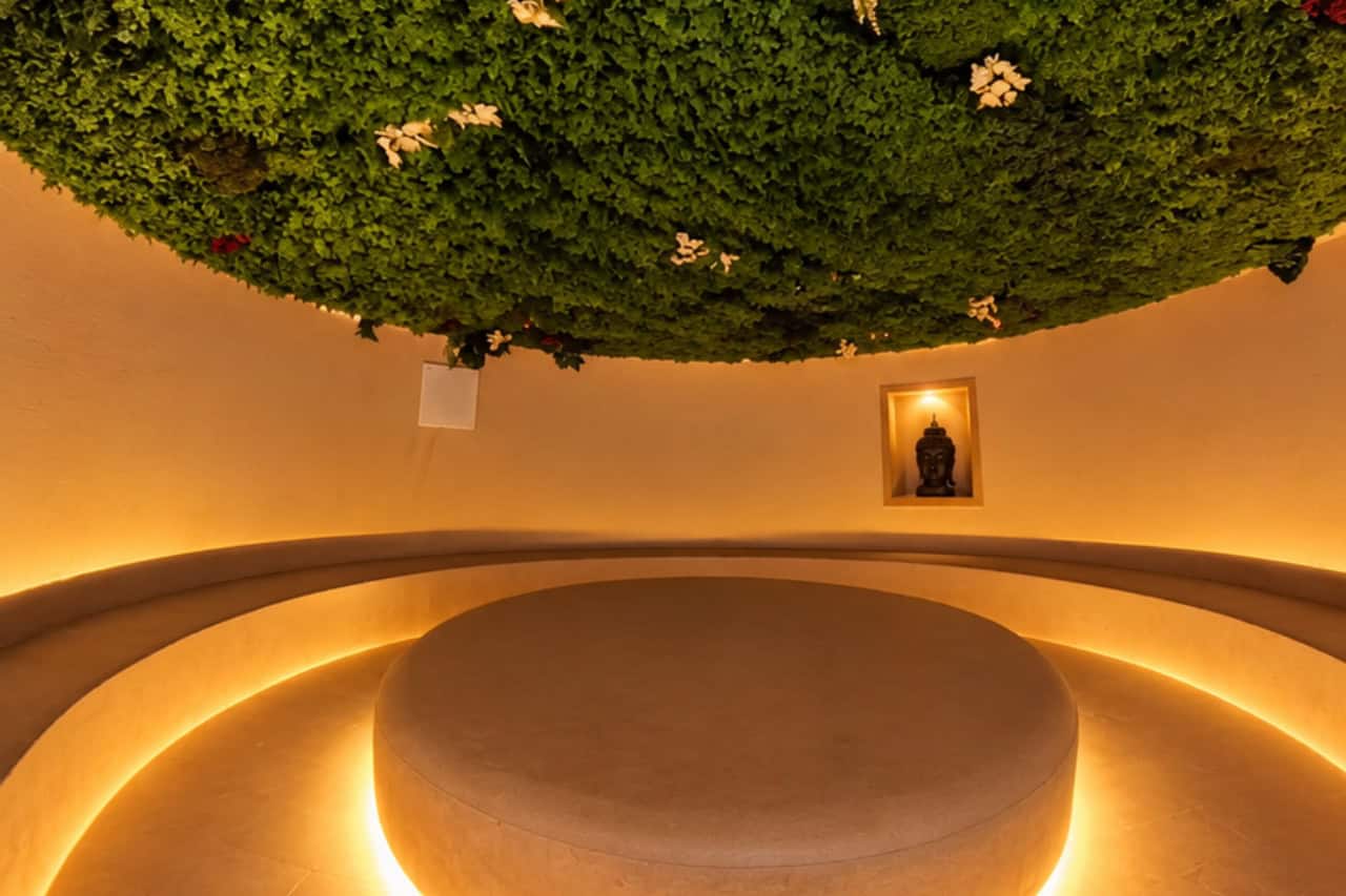 Relaxation and meditation room at the spa in Tenerife